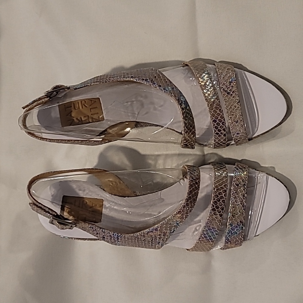 Naturalizer Women’s Dress Sandal Size 8N Silver Snake
